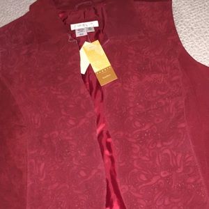 Cold water creek leather vest